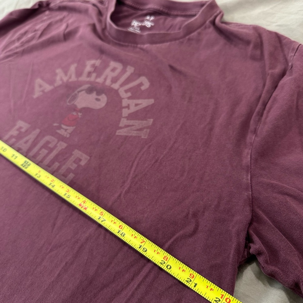 American Eagle Outfitters Long-Sleeve Tee in Dusty Mauve with Snoopy Graphic - Picture 3 of 5